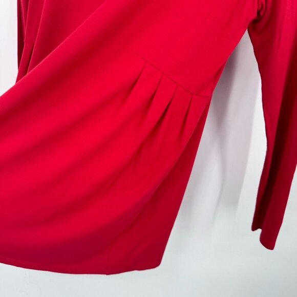 J.Jill Wearever Collection Stretch Red Cowl Neck Tunic Top size medium womens - Picture 7 of 12